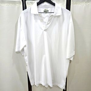 Men's Tech Bolle Golf polo shirt white waffle knit short sleeves size XXL